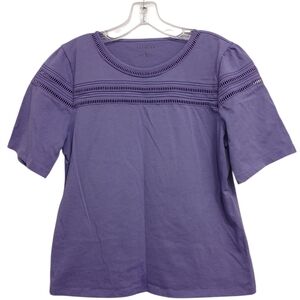 Talbots Short Sleeve Purple Tee